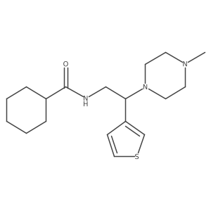 N-(2-(4-methylpiperazin-1-yl)-2-(thiophen-3-yl)ethyl)cyclohexanecarboxamide结构式