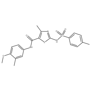 5-Thiazolecarboxamide, N-(4-methoxy-3-methylphenyl)-4-methyl-2-[[(4-methylphenyl)sulfonyl]amino]- Structure