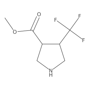 Rac-methyl (3r,4r)-4-(trifluoromethyl)pyrrolidine-3-carboxylate结构式