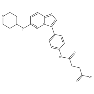4-Oxo-4-(4-(6-(tetrahydro-2h-pyran-4-ylamino)imidazo[1,2-b]pyridazin-3-yl)-phenylamino)butanoic acid结构式