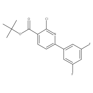 tert-Butyl 2-chloro-6-(3,5-difluorophenyl)nicotinate Structure