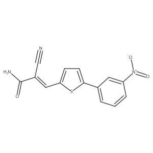 2-Cyano-3-[5-(3-nitrophenyl)thiophen-2-yl]prop-2-enamide Structure