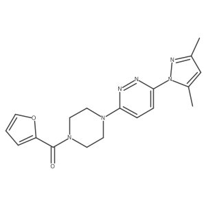 (4-(6-(3,5-dimethyl-1H-pyrazol-1-yl)pyridazin-3-yl)piperazin-1-yl)(furan-2-yl)methanone结构式