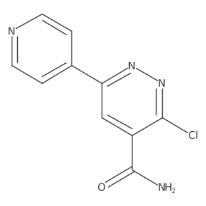 3-Chloro-6-pyridin-4-yl-pyridazine-4-carboxylic acid amide Structure