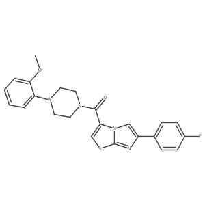 (6-(4-Fluorophenyl)imidazo[2,1-b]thiazol-3-yl)(4-(2-methoxyphenyl)piperazin-1-yl)methanone Structure