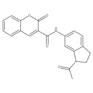 N-(1-acetylindolin-6-yl)-2-oxo-2H-chromene-3-carboxamide结构式