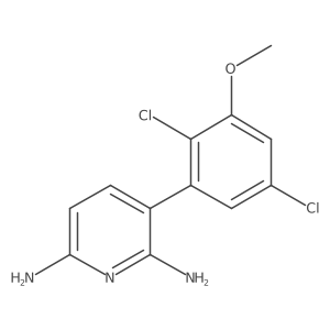 3-(2,5-Dichloro-3-methoxyphenyl)-pyridine-2,6-diamine结构式