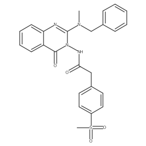 N-[2-(benzyl-methyl-amino)-4-oxo-4H-quinazolin-3-yl]-2-(4-methanesulfonylphenyl)acetamide Structure