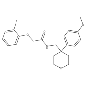 2-(2-fluorophenoxy)-N-{[4-(4-methoxyphenyl)oxan-4-yl]methyl}acetamide Structure