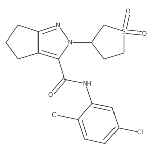 N-(2,5-dichlorophenyl)-2-(1,1-dioxidotetrahydrothiophen-3-yl)-2,4,5,6-tetrahydrocyclopenta[c]pyrazole-3-carboxamide结构式