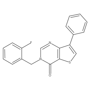 O=c1c2scc(-c3ccccc3)c2ncn1Cc1ccccc1F结构式
