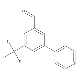 3-(Pyridin-4-yl)-5-(trifluoromethyl)benzaldehyde Structure