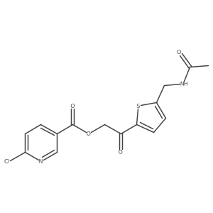 2-[5-(Acetamidomethyl)thiophen-2-yl]-2-oxoethyl 6-chloropyridine-3-carboxylate Structure
