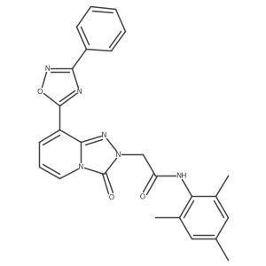 2-[3-oxo-8-(3-phenyl-1,2,4-oxadiazol-5-yl)-2H,3H-[1,2,4]triazolo[4,3-a]pyridin-2-yl]-N-(2,4,6-trimethylphenyl)acetamide结构式