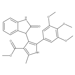 methyl 2-methyl-4-(2-oxo-2,3-dihydro-1H-indol-3-yl)-5-(3,4,5-trimethoxyphenyl)-1H-pyrrole-3-carboxylate结构式