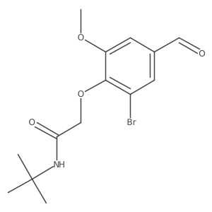 2-(2-Bromo-4-formyl-6-methoxyphenoxy)-N-(tert-butyl)acetamide Structure