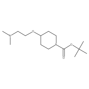 Tert-butyl 4-[2-(dimethylamino)ethoxy]piperidine-1-carboxylate结构式