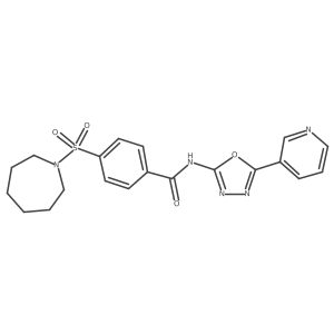 4-(azepan-1-ylsulfonyl)-N-(5-(pyridin-3-yl)-1,3,4-oxadiazol-2-yl)benzamide Structure