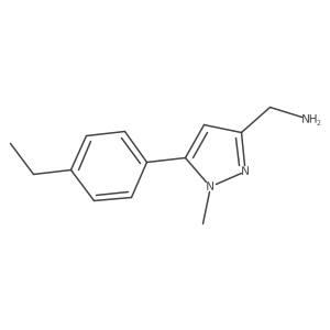 5-(4-Ethylphenyl)-1-methyl-1H-pyrazole-3-methanamine Structure