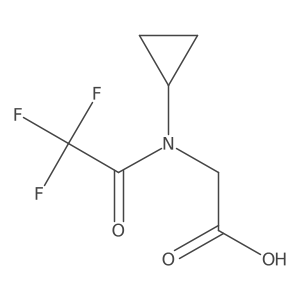 2-(N-cyclopropyl-2,2,2-trifluoroacetamido)acetic acid结构式
