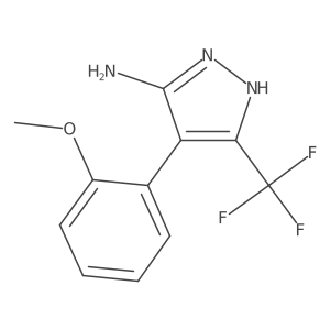 4-(2-methoxyphenyl)-5-(trifluoromethyl)-1H-pyrazol-3-amine Structure