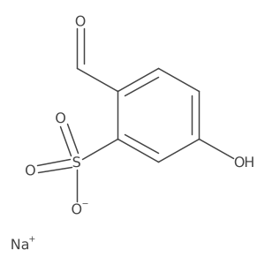 Benzenesulfonic acid, 2-formyl-5-hydroxy-, monosodium salt结构式
