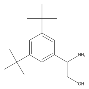 (2R)-2-amino-2-(3,5-di-tert-butylphenyl)ethan-1-ol结构式