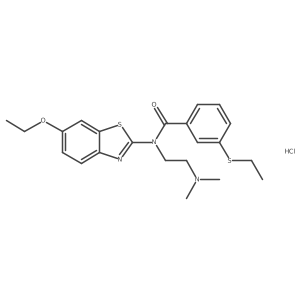 N-(2-(dimethylamino)ethyl)-N-(6-ethoxybenzo[d]thiazol-2-yl)-3-(ethylthio)benzamide hydrochloride Structure