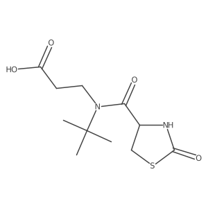 N-(1,1-Dimethylethyl)-N-[(2-oxo-4-thiazolidinyl)carbonyl]-I(2)-alanine结构式