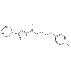 N-(2-(4-fluorophenoxy)ethyl)-3-(pyrazin-2-yl)-1,2,4-oxadiazole-5-carboxamide Structure