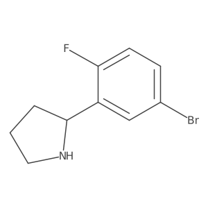(R)-2-(5-Bromo-2-fluorophenyl)pyrrolidine Structure