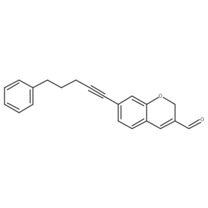 7-(5-Phenylpent-1-yn-1-yl)-2H-chromene-3-carbaldehyde结构式