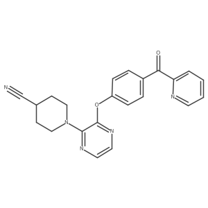 1-[3-[4-(2-Pyridinylcarbonyl)phenoxy]-2-pyrazinyl]-4-piperidinecarbonitrile结构式