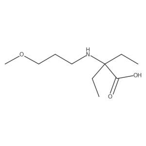 2-Ethyl-2-[(3-methoxypropyl)amino]butanoic acid结构式