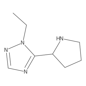 1-Ethyl-5-(pyrrolidin-2-yl)-1H-1,2,4-triazole Structure