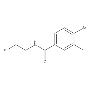 4-bromo-3-fluoro-N-(2-hydroxyethyl)benzamide Structure