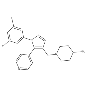 1-[[1-(3,5-Difluorophenyl)-5-(4-pyridinyl)-1H-1,2,3-triazol-4-yl]methyl]-4-piperidinamine结构式
