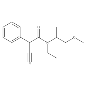 Benzeneacetamide, I+/--cyano-N-ethyl-N-(2-methoxy-1-methylethyl)- Structure