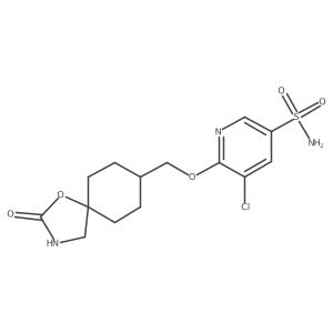 5-Chloro-6-((2-oxo-1-oxa-3-azaspiro[4.5]decan-8-yl)methoxy)pyridine-3-sulfonamide Structure