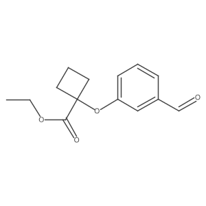 Ethyl 1-(3-formylphenoxy)cyclobutanecarboxylate结构式