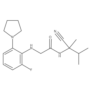 N-(1-cyano-1,2-dimethylpropyl)-2-{[2-fluoro-6-(pyrrolidin-1-yl)phenyl]amino}acetamide Structure
