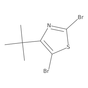 2,5-Dibromo-4-tert-butyl-1,3-thiazole结构式