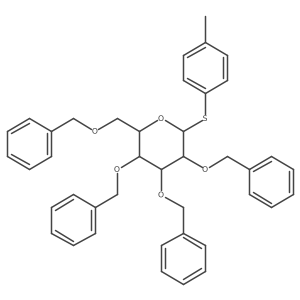 4-Methylphenyl2,3,4,6-tetra-O-benzyl-b-D-thiogalactopyranoside结构式