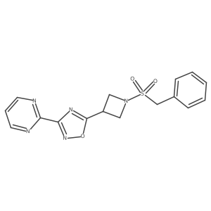 5-(1-(Benzylsulfonyl)azetidin-3-yl)-3-(pyrimidin-2-yl)-1,2,4-oxadiazole结构式
