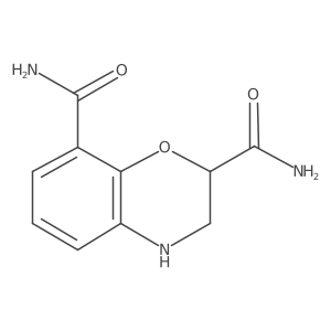 3,4-dihydro-2H-1,4-benzoxazine-2,8-dicarboxamide结构式
