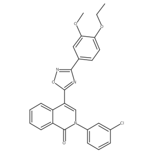 2-(3-chlorophenyl)-4-[3-(4-ethoxy-3-methoxyphenyl)-1,2,4-oxadiazol-5-yl]isoquinolin-1(2H)-one Structure