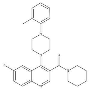 {6-Fluoro-4-[4-(2-methylphenyl)piperazin-1-yl]quinolin-3-yl}(piperidin-1-yl)methanone Structure