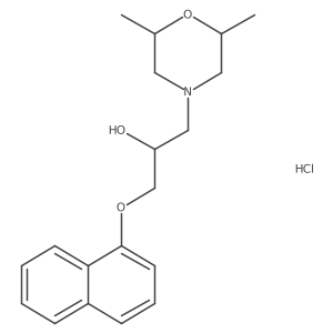 1-(2,6-Dimethylmorpholino)-3-(naphthalen-1-yloxy)propan-2-ol hydrochloride结构式