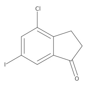 4-Chloro-6-iodo-2,3-dihydroinden-1-one结构式
