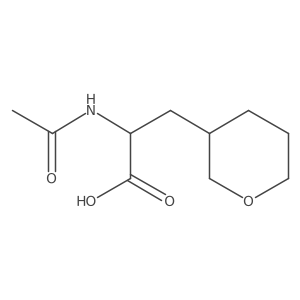 2-Acetamido-3-(oxan-3-yl)propanoic acid结构式
